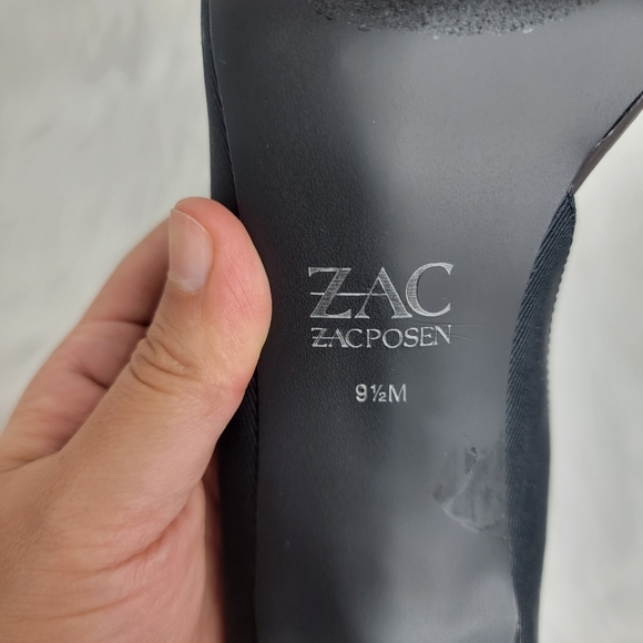 ZAC Zac Posen pointed toe black stiletto heels. - Picture 7 of 9